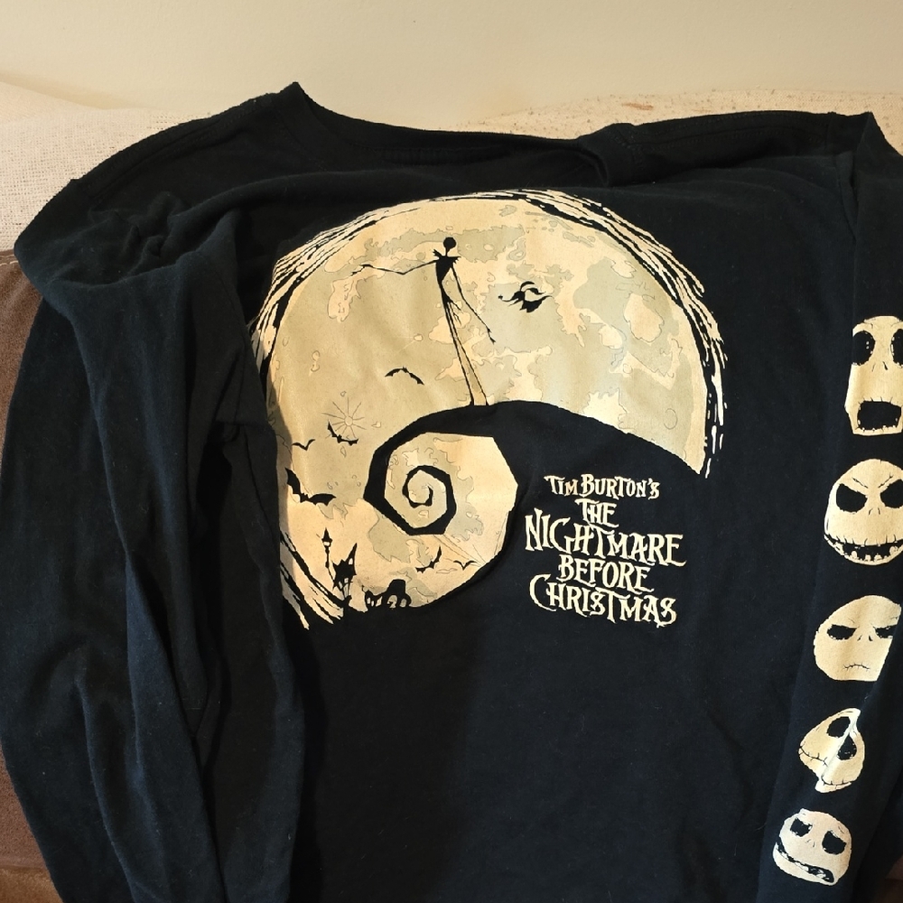 Tim Burton's The Nightmare Before Christmas Black Kids Shirt